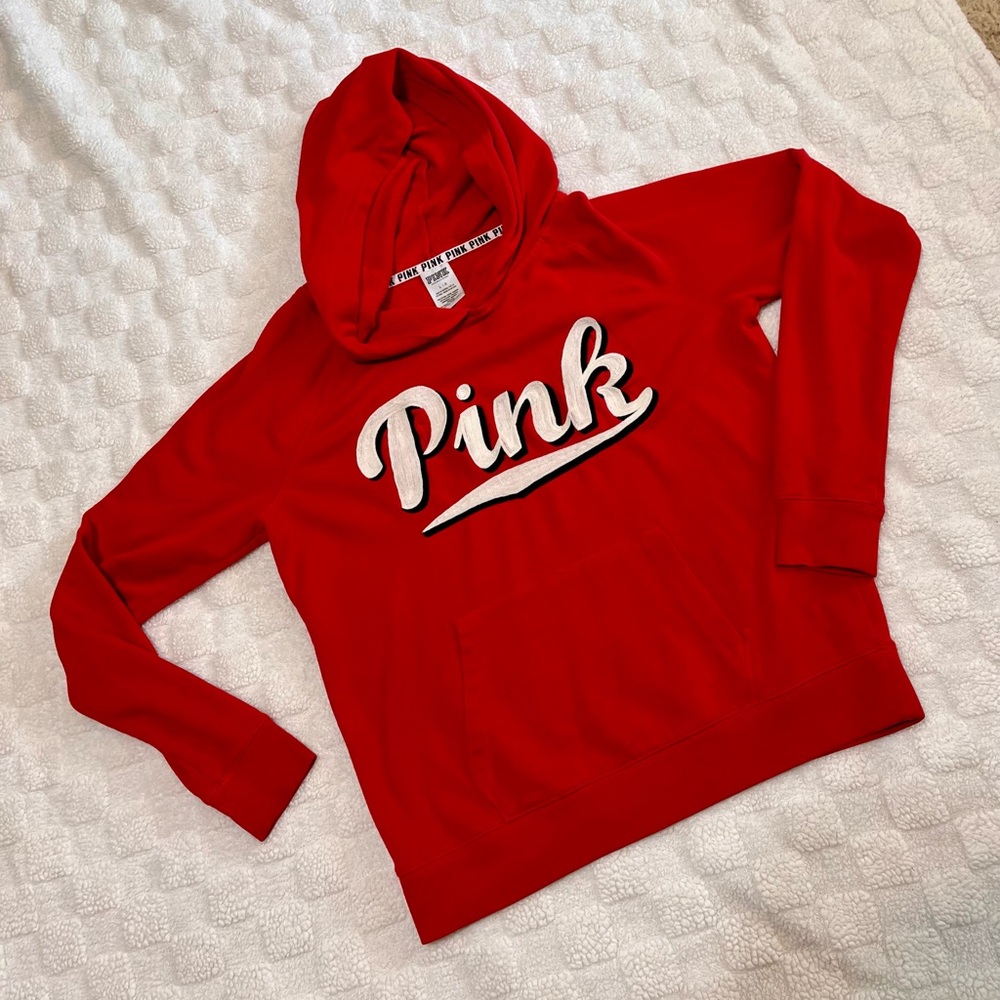 Victoria's Secret Vibrant Red Sweater with Logo Detail